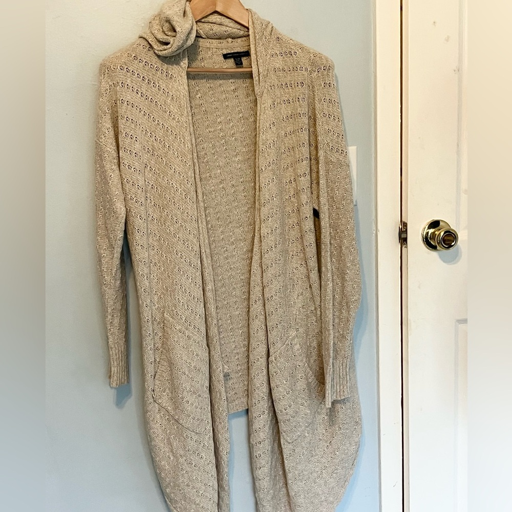 American Eagle Outfitters Beige Knit Cardigan